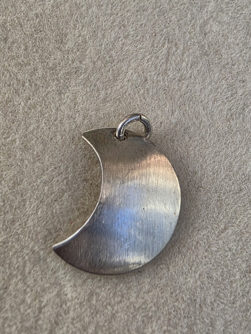 Silver: Crescent Moon Celestial Pendant • Acid Tested • 0.66g